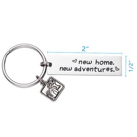 LParkin New Home New Adventures Keyring Housewarming Gift New Home Gift House Keys Keyring Moving in Together First Home Funny Housewarming