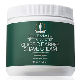 Clubman Pinaud Classic Barber Shave Cream, Moisturizing and Conditioning for Smooth Shave, Professional Quality for All Beard Types, 16 fl oz, 1-pack