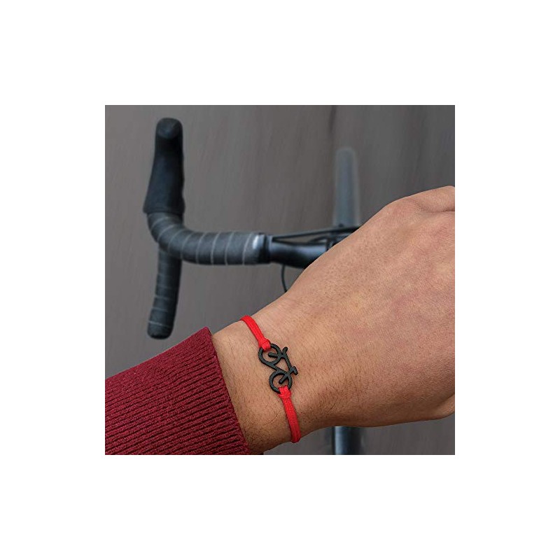 SAILBRACE La Roja Bracelet Red Bicycle Black, Zinc