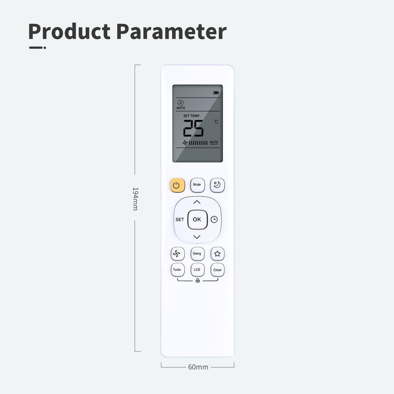 PZL New AC RG10B(B2)/BGEF RG10B(B)/BGEF Replacement Remote Control for Midea