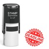 stampexpression - Deadline Self Inking Rubber Stamp - Red Ink