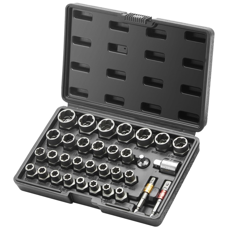 VEVOR Bolt Extractor Set, 32-Piece Bolt and Nut Remover Set,