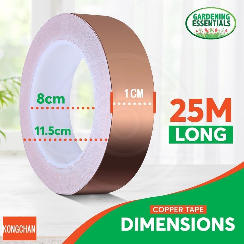 Qatao Copper Tape(2/5inchX82FT),Copper Foil Tape with Conductive Adhesive for Guitar,EMI