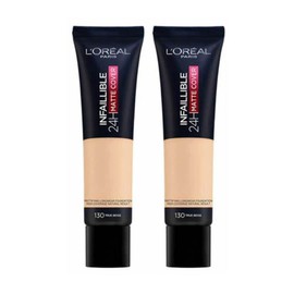 2 x New L'Oreal Infallible 24H Matte Cover Foundation 30ml, 110 Vanilla Rose
