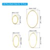PATIKIL 40pcs Open Bezel 4 Sizes Oval Resin Bezel Charm