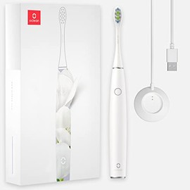 Oclean Cepillo de dientes eléctrico sónico, Oclean Air 2, ultra silencioso, motor de 40000 VPM, carga rápida de 2.5 horas para uso en 40 días, tempori
