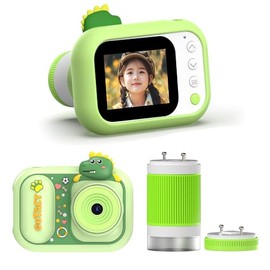 Children's Pocket Microscope Dinosaur Camera, OUTACT Digital Microscope with 2.4 LCD Screen, 1000X Zoom, Supports Photo and Video Functions, Birthday Gifts for 4-12 Years