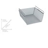 Wenko 53142100 Basket, Matt Silver, 28 x 14 x 23