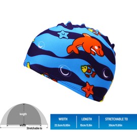 CULEO Swimming Caps,2pcs kids swimming cap,swim hat kids,swim cap kids,kids swim caps,fabric swimming cap kids,Swimming caps are suitable for boys and girls aged 2-8