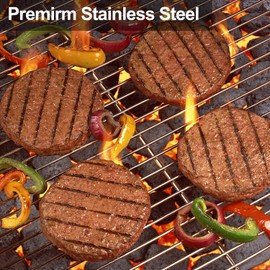 LANEJOY BBQ Grill Grates Replacement, Stainless Steel Barbecue Wire Mesh, Multifunction Cooking Grate for Outdoor Grill 2 Pack （20 13/16''*12 7/8''）