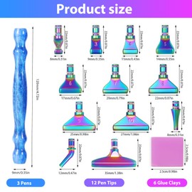 21PCS Diamond Painting Brush Set,Thread Point Diamond Pen Including Diamond Painting Accessories with Various Nibs Perfect for Painting Enthusiasts to Create Diamond Painting Projects