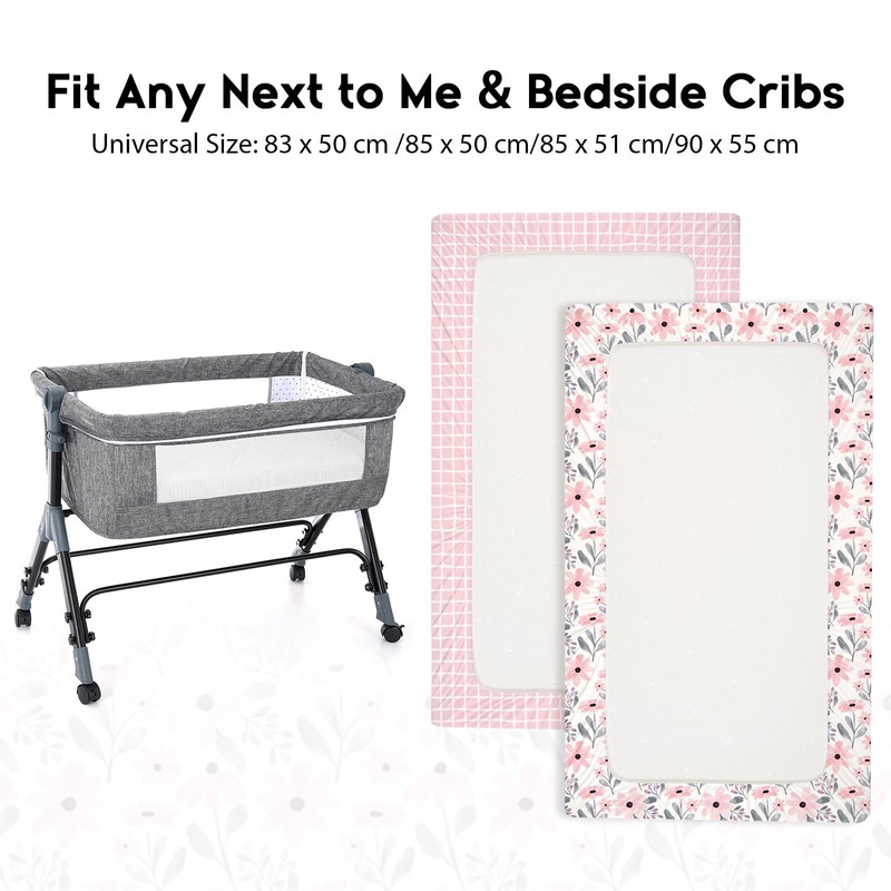 Yoofoss Next to Me Crib Sheets Ultra Soft Crib Sheets