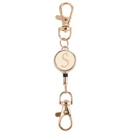 Yeepan Reel Strap, Stretchable Key Holder, 13.8 inches (35 cm), Strong, Pass Case, Keys, Commuter Holder, Leather, Cute, S