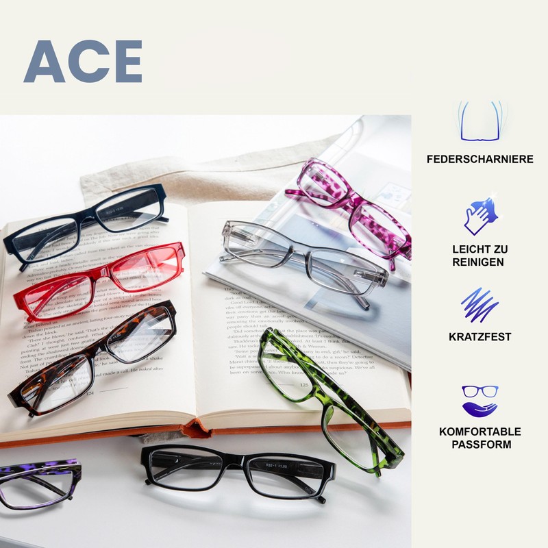 Die Lesebrille Unternehmen Rot Leicht Komfortables Leser Wert 2er-Pack Herren