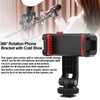 360 Degree Rotation Phone Clip Phone Bracket with Cold Shoe
