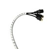 On1shelf® Cable Tidy Spiral Wrap, White- 12mm (2m)