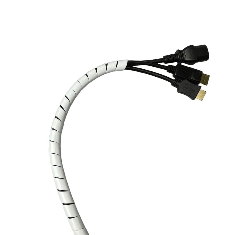 On1shelf® Cable Tidy Spiral Wrap, White- 12mm (2m)