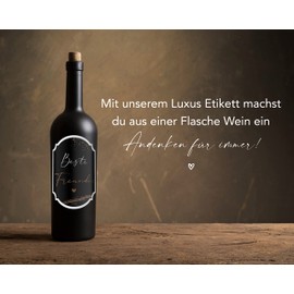 JoliCoon Best Friend Gift Bottle Label 8.5 x 12 cm