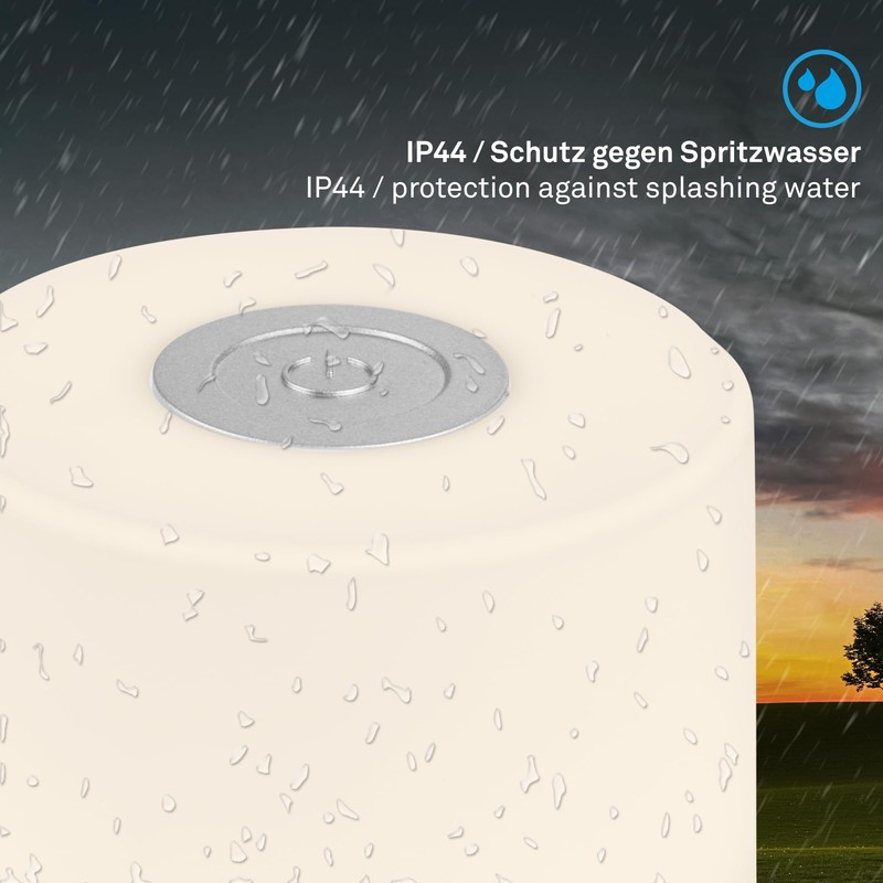 BRILONER Mini LED Table Lamp Wireless, Dimmable Bedside Lamp Touch,