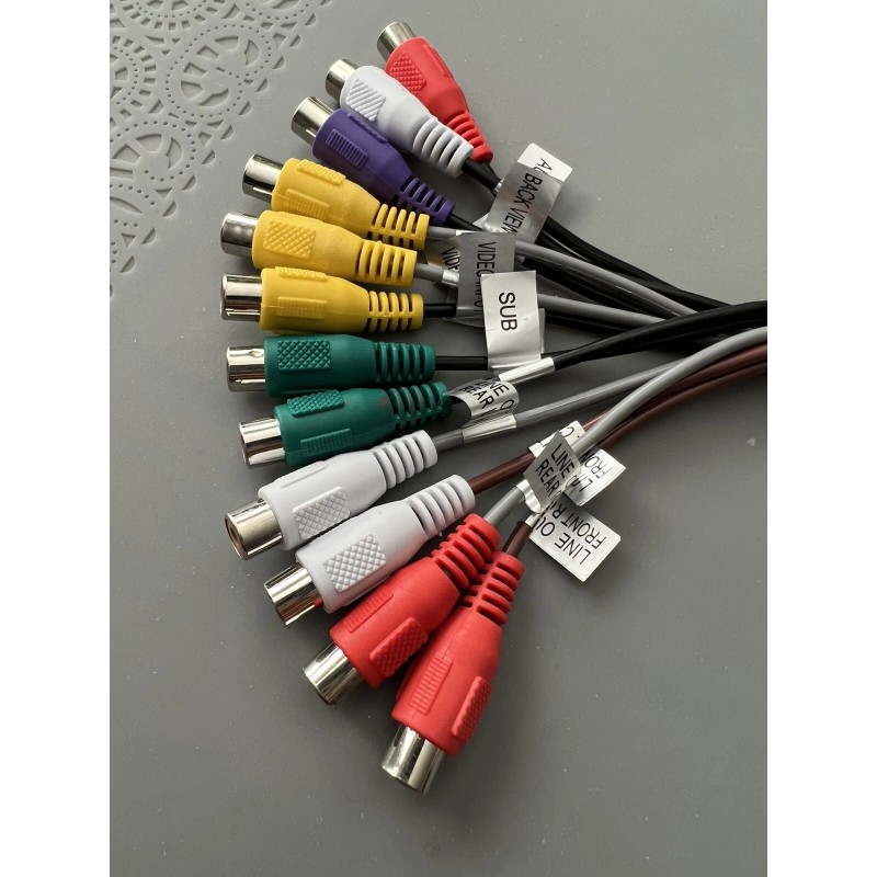 DUAL DV715B INPUT & OUTPUT AV RCA HARNESS New version