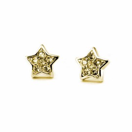 ENERGETIX-4YOU Women's Energetix Magnetix 2 Star Magnetic Earrings Star With Lots Of Crystals Diameter Approx. 1.1 Cm Plain