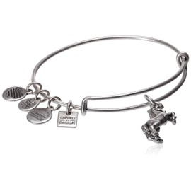 Alex and Ani Unicorn EWB Bangle Bracelet, Rafaelian Silver, Expandable