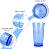 Yalin 24-Ounce Plastic Tumbler Acrylic Drinking Glasses, Reusable Plastic Cups,