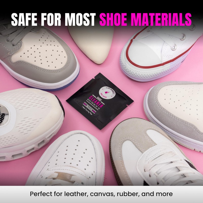 Pink Miracle Quick Clean Shoe Cleaner Wipes (12 Pack) for