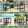 Outdoor Side Table, Weather Resistant 2-Tier Small Outdoor Table