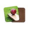 1 x Cricket Cork Backed Drinks Coaster - Sports Bat