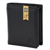 LINDENMANN Men's Wallet Leather Black, black