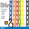 US Weight 2"x 25' Safety Green Plastic Chain with SunShield