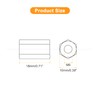 sourcing map 10pcs M6x10x18mm Coupling Nuts - Galvanized Carbon Steel