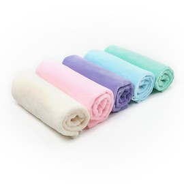 kullaloo Plush Fabric | Precut Fabric Bundle: 5 Pieces Solid Minky Fabric For Sewing | 19.5x29.5" each | For Plushies, Baby Blankets, Pillows, Dog Beds, Apparel | PASTEL Colors Minky Fabric Pack