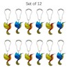 Hummingbird Shower Curtain Hooks Set of 12, Rust-Resistant Shower Ring