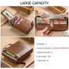 Leather Bifold Zipper Wallet for Men Travel Purse Pouch Gift