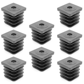 Design61 8 x Threaded Plugs Adjustment Plugs Foot Caps Insert Socket for Square Pipes 32 x 32 mm with M8 Internal Thread Load Capacity for Wall Thickness 1.5-2 mm