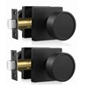 Haidms Black Passage Door Knobs Interior, Heavy Duty Round No