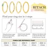 Gold Stackable Birthstone Rings for Women - Non Tarnish 14K