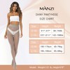 MANZI Shiny Pantyhose for Women 2 Pairs Shimmer Sheer Tights