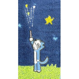 11 Piki Cats (Mini Towel) Jacquard Handkerchief Towel, Hanabi Glitter