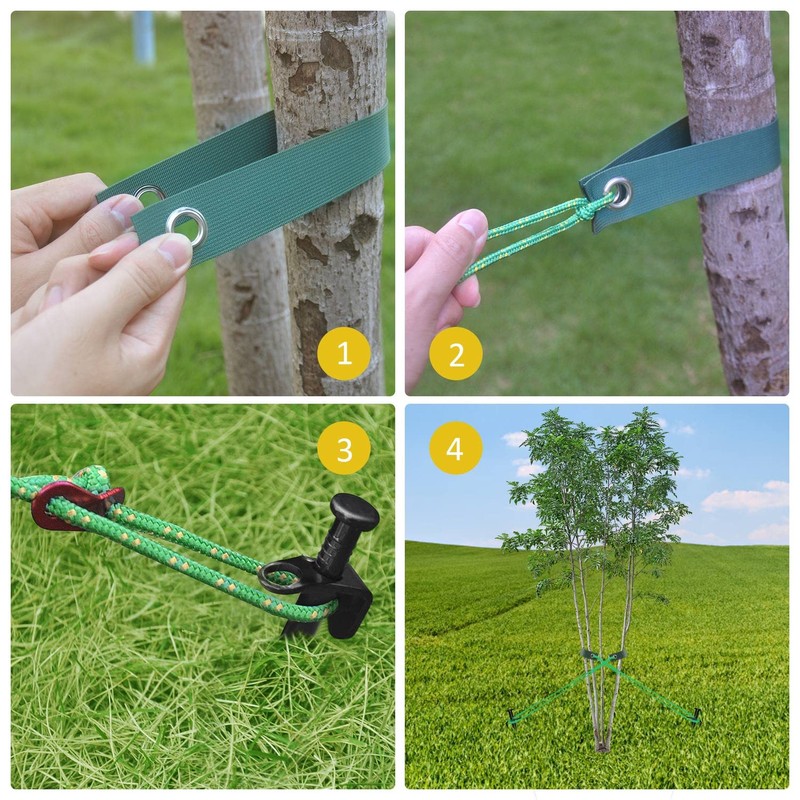 FCENDS Tree Stake Kit, Heavy Duty Anchor Support for Young