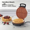 Hamilton Beach Belgian Waffle Maker with PFAS-Free Non-Stick Ceramic-Coated Plates,