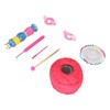 Wooden Knitter Spool Educational Doll Shape Portable Knitting Tool Kit
