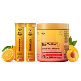 SETU Skin Glow & Youth Combo Glutathione Fizz Tablets + Collagen with Ceramosides™ (30 Days)