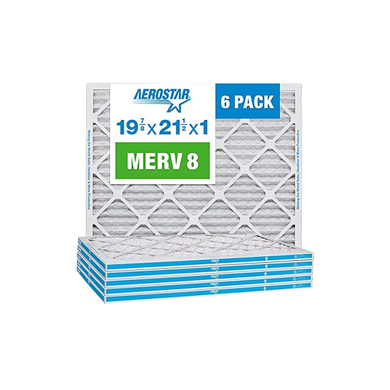 Aerostar 19.875x21.5x1 MERV 8 - 6 Count - High Efficiency