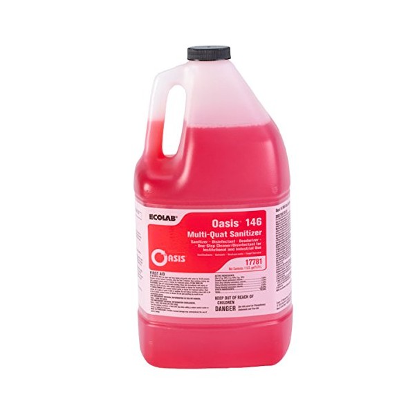 ECOLAB 6117781 Oasis 146 Multi-Quat SANITIZER Disinfectant Deodorizer Cleaner - One (1) Gallon/Bottle per Order