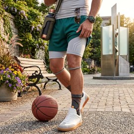 2 Piezas de Correa de Rodilla de Rótula, Soporte de Atletismo Soporte de Alivio del Dolor de Rodilla para Baloncesto Correr Saltar                    