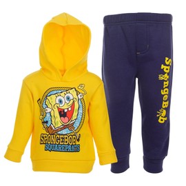 Nickelodeon SpongeBob SquarePants Little Boys Jogger Hoodie & Pants Set Yellow 7-8