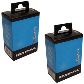 Impac 700 x 20-25c Race Bike Inner Tubes - Long 60mm Presta Valve (Pair)